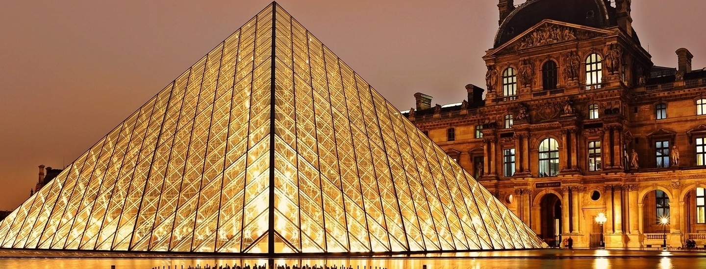 France landmark lights night