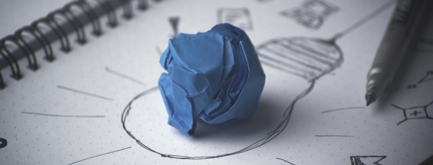 Pen idea bulb paper