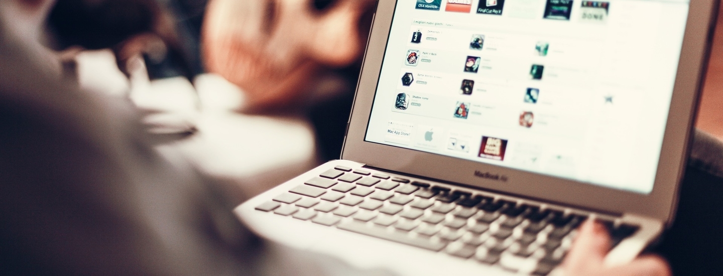 Person apple laptop notebook