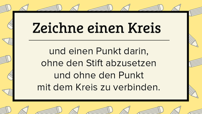 Middle zeichne einen kreis brainteaser