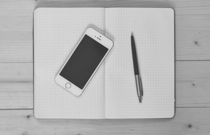 Small black and white apple iphone smartphone 1