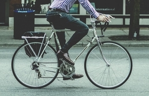 Small person man male commuting bike business lifestyle