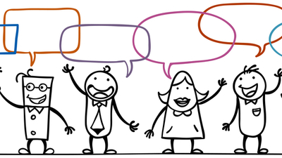 Middle kollegen freunde kommunikation illustration