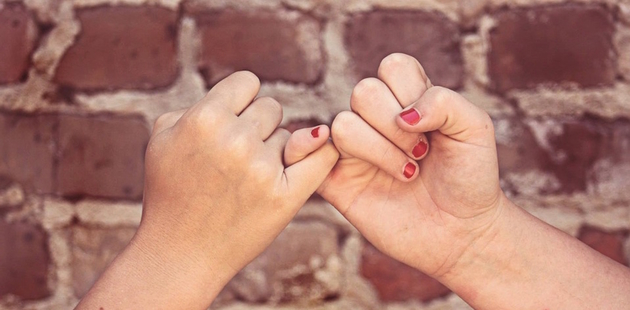 Big promise with two hands