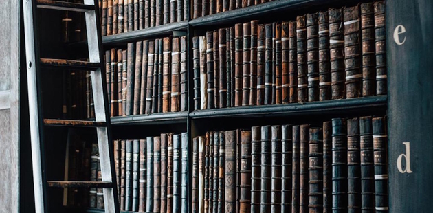 Big library with many books