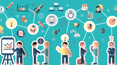 Middle assessment center teamwork gruppenaufgabe illustration