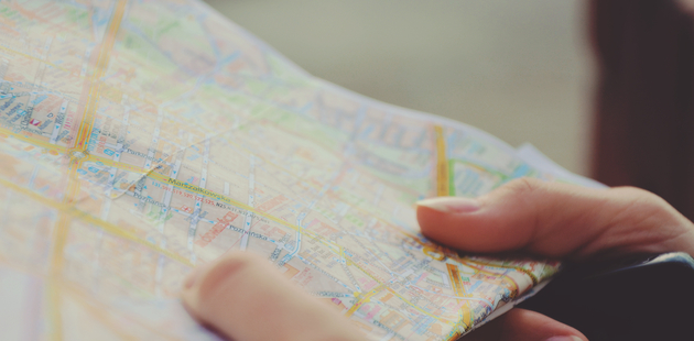 Big strassenkarte route weg neuer job