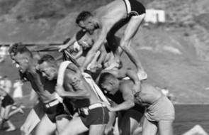 Small leuten altes foto. sind sie ein teamplayer