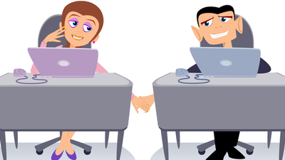 Middle liebe arbeitsplatz illustation