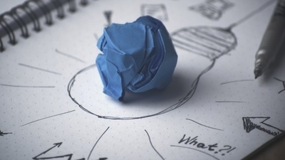 Middle pen idea bulb paper 1 