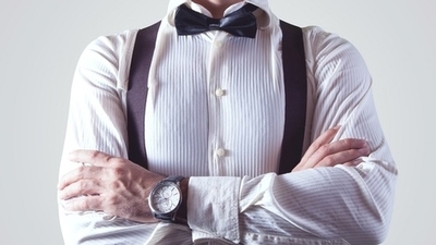 Middle bow tie businessman fashion man 1