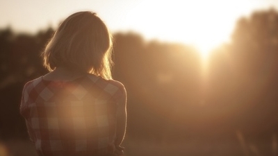 Middle dawn nature sunset woman 1