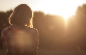 Small dawn nature sunset woman 1