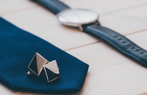 Small tie watch cufflinks 1
