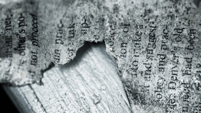 Middle vintage old book document 1