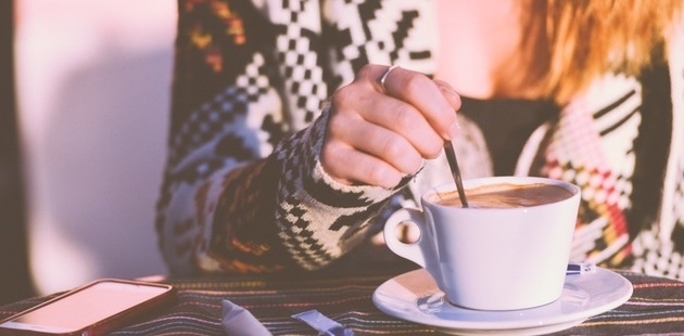Big restaurant person woman coffee 1