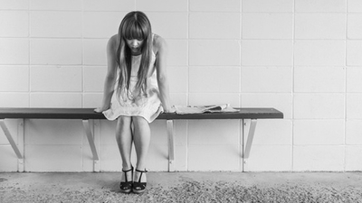 Middle black and white woman girl sitting 1 