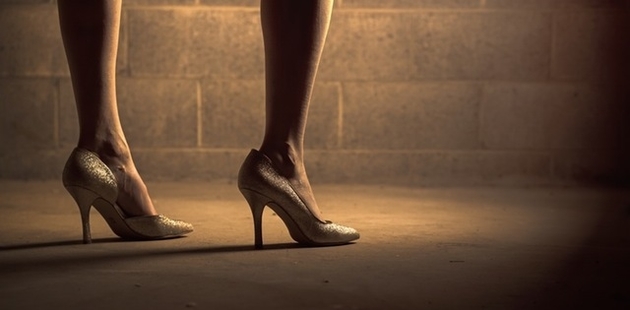 Big fashion person woman feet 1