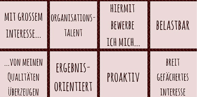 Big bullshit bingo bewerbung floskeln